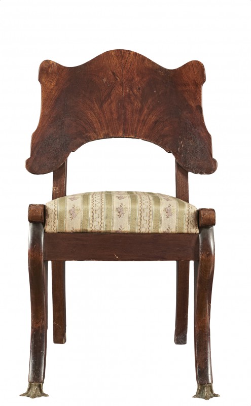 Empire chair with heron motif