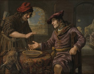 Esau Selling His Birthright to Jacob for a Pottage of Lentils - 1