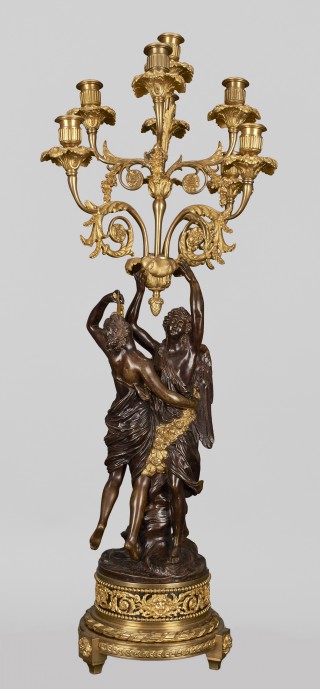 Eight-branch candelabra with figures of Cupid and Psyche - 3