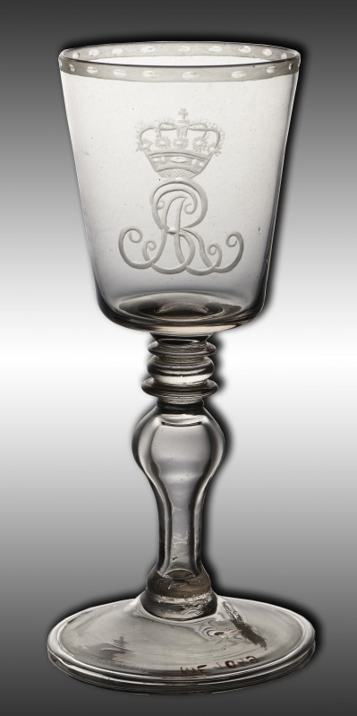 Wine-glass with monogram of King Stanisław August