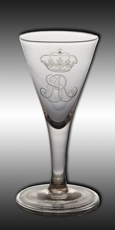 Wine-glass with monogram of King Stanisław August