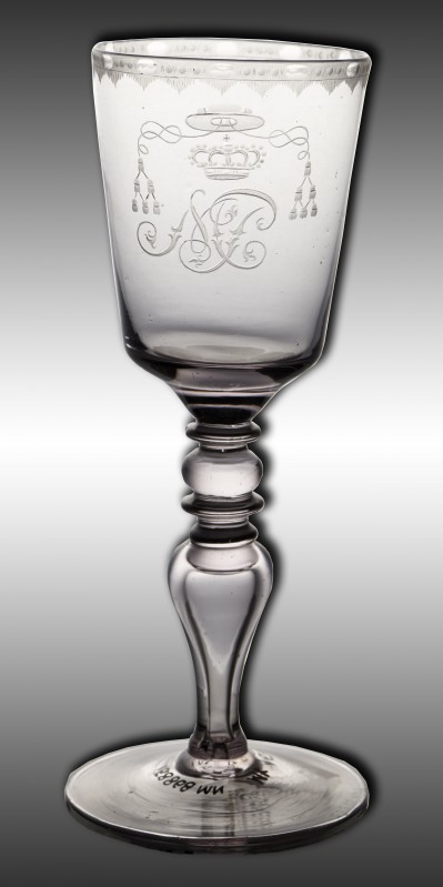 Wine-glass with monogram of Michał Poniatowski