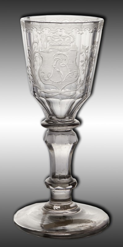 Wine-glass with monogram of King Stanisław August