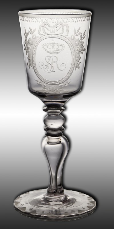 Wine-glass with monogram of King Stanisław August