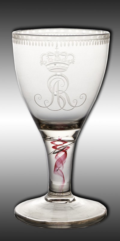 Wine-glass with monogram of King Stanisław August