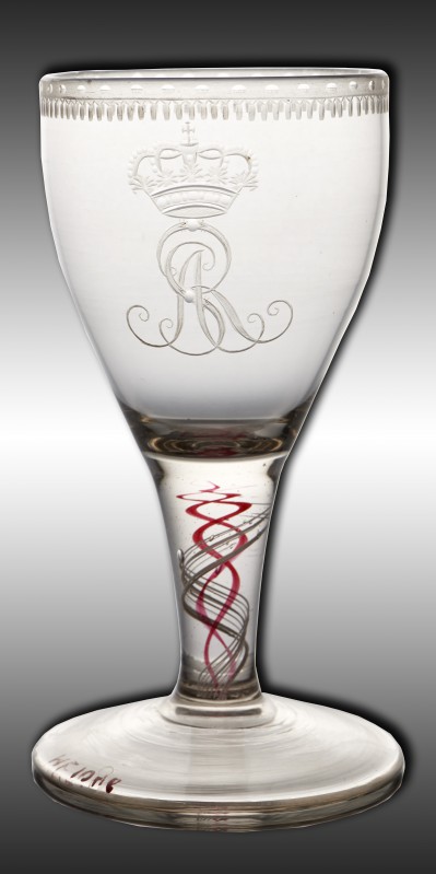 Wine-glass with monogram of King Stanisław August