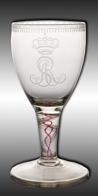 Wine-glass with monogram of King Stanisław August