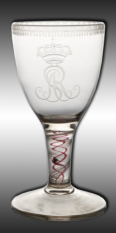Wine-glass with monogram of King Stanisław August