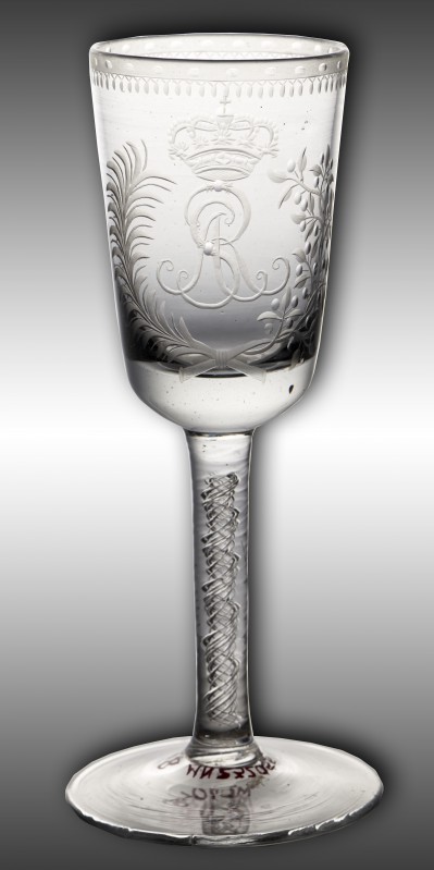 Wine-glass with monogram of King Stanisław August