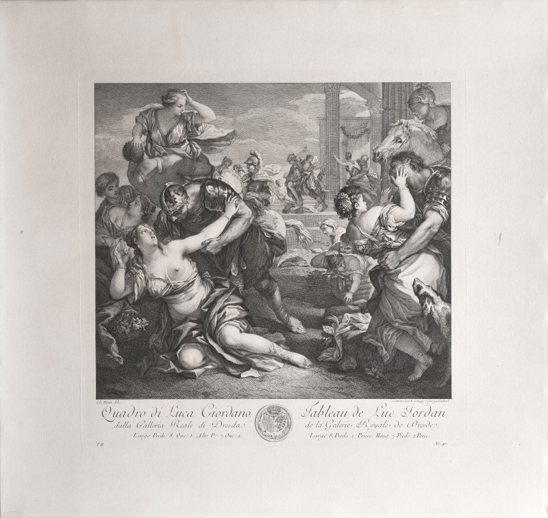Porwanie Sabinek, pl. 40 z: Recueil d'estampes d'apres les plus célebres tableaux de la Galerie Royale de Dresde