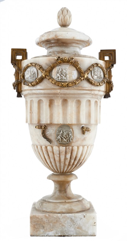Vase-urn with cameos depicting a scene from the life of the Emperor