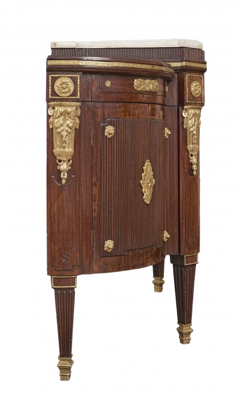 Neoclassical commode with marble top
