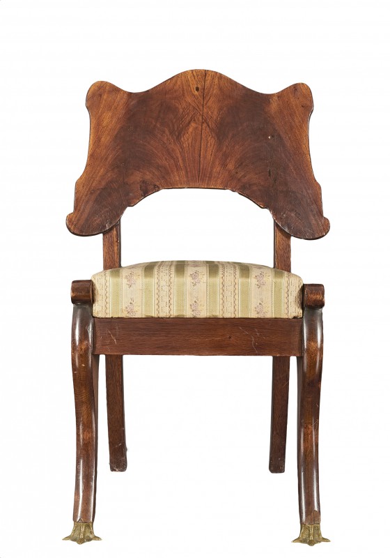 Empire chair with heron motif