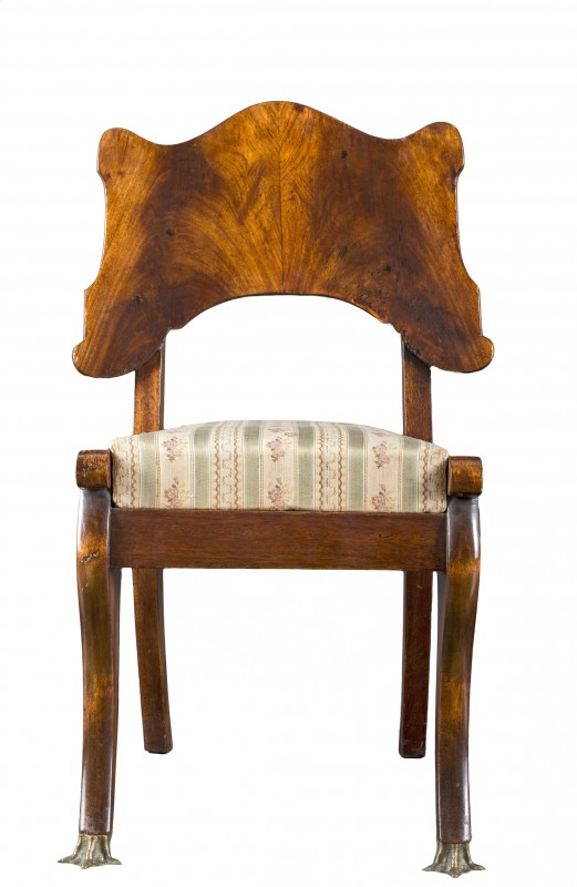 Empire armchair with heron motif