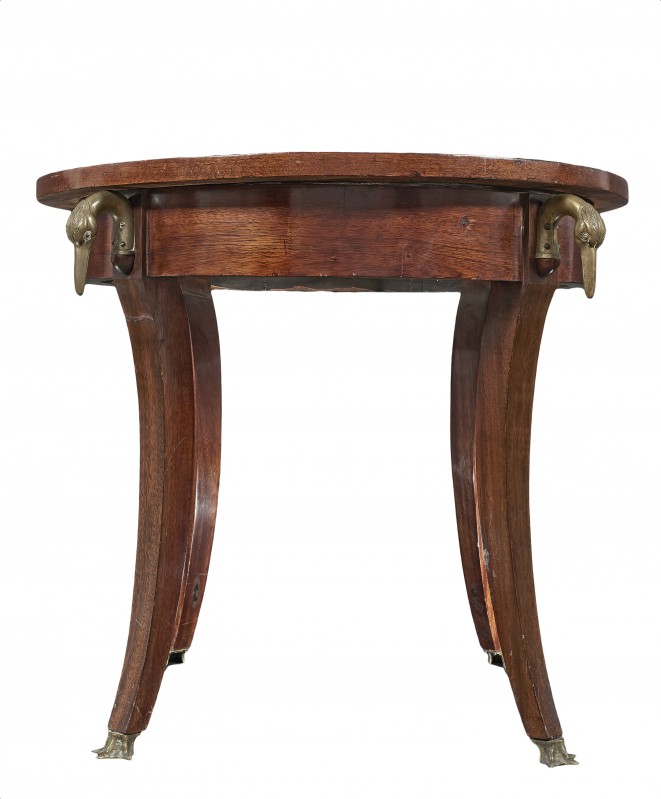 Empire table with heron motif