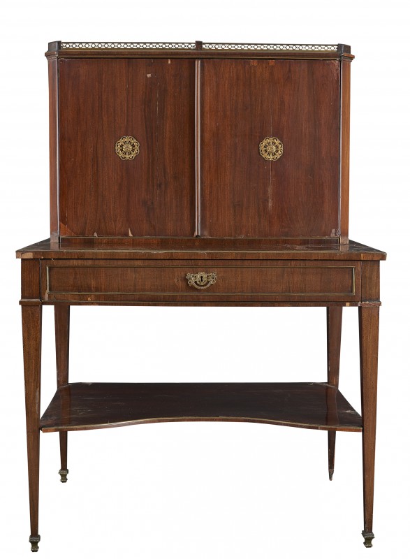 Bonheur-du-jour writing desk with raised back