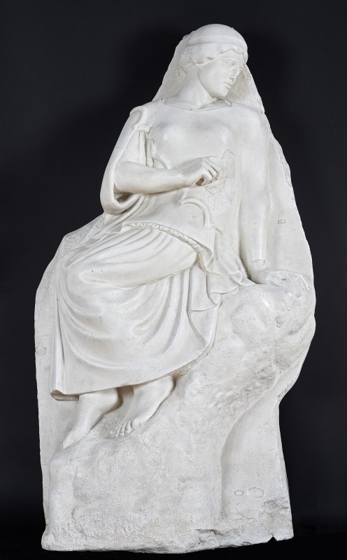 Siedząca Atena [fragment metopy ze świątyni Zeusa w Olimpii]