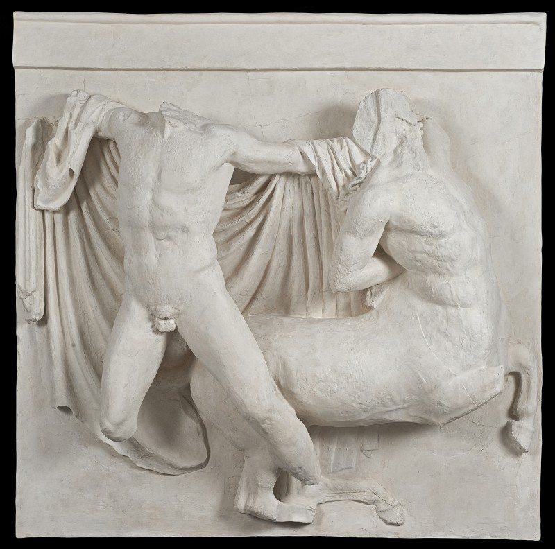 Lapith subduing Cantaur. XXVII South metope from the Parthenon frieze