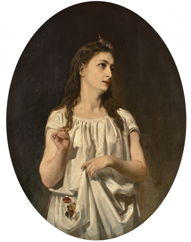 Portrait of Helena Modrzejewska as Ophelia