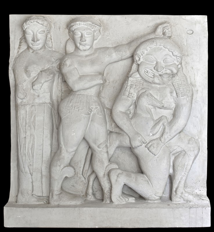 Perseus and  Medusa. Metope from the Temple C at Selinunte in Sicilly
