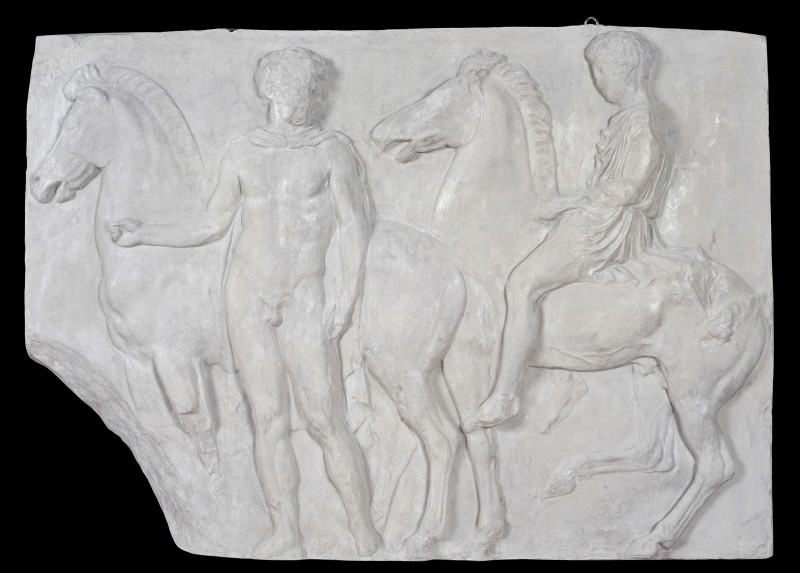Riders Preparing for Procession. Fragment of a relief from West frieze of Parthenon.