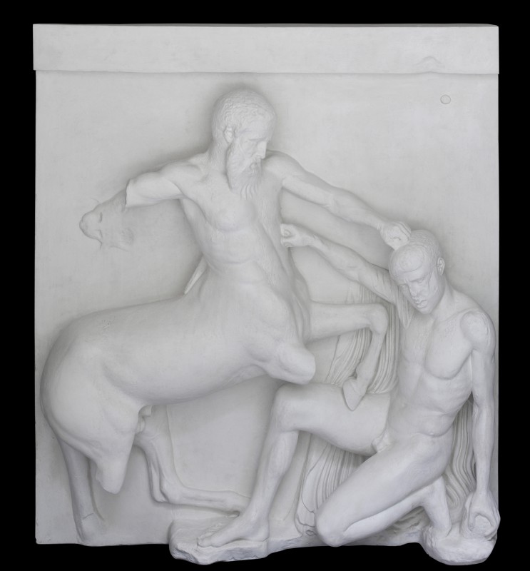 Centaur fighting a  Lapith. XXX South metope from the Parthenon frieze
