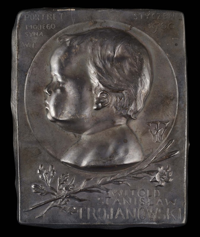 Plaquette with Portrait of Witold Stanisław Trojanowski, The Son of the Author