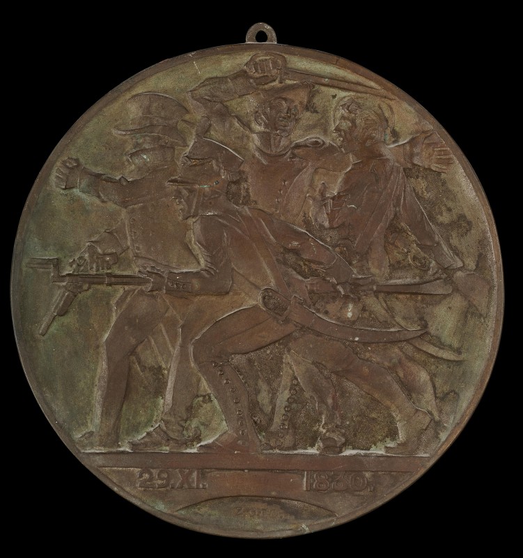 Medallion with a scene from the November Uprising