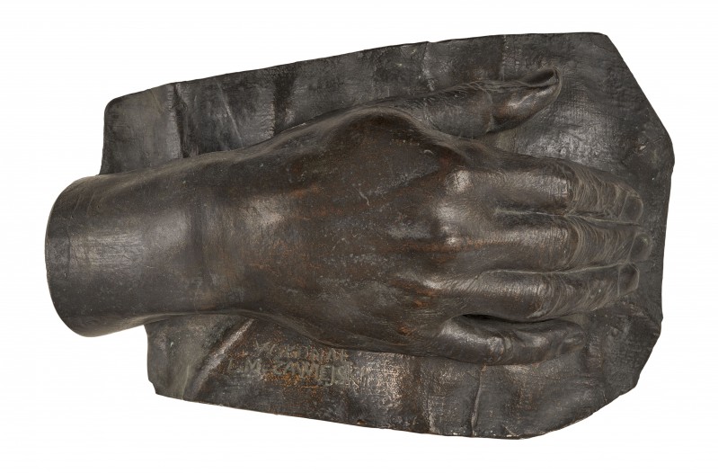 Cast of the hand of Teofil Lenartowicz