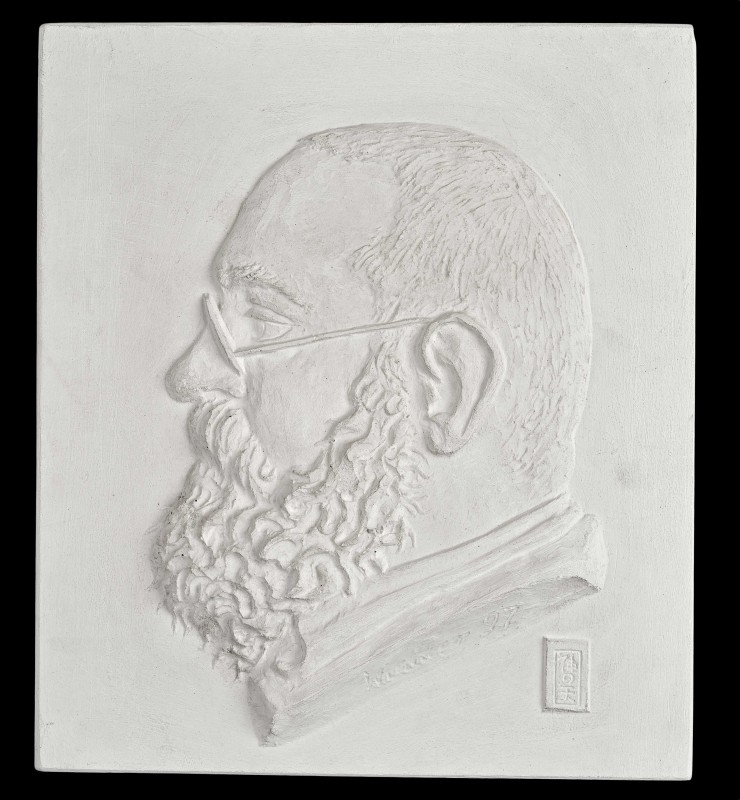Plaquette with portrait of Maciej Mroczek - conservator-restorer 