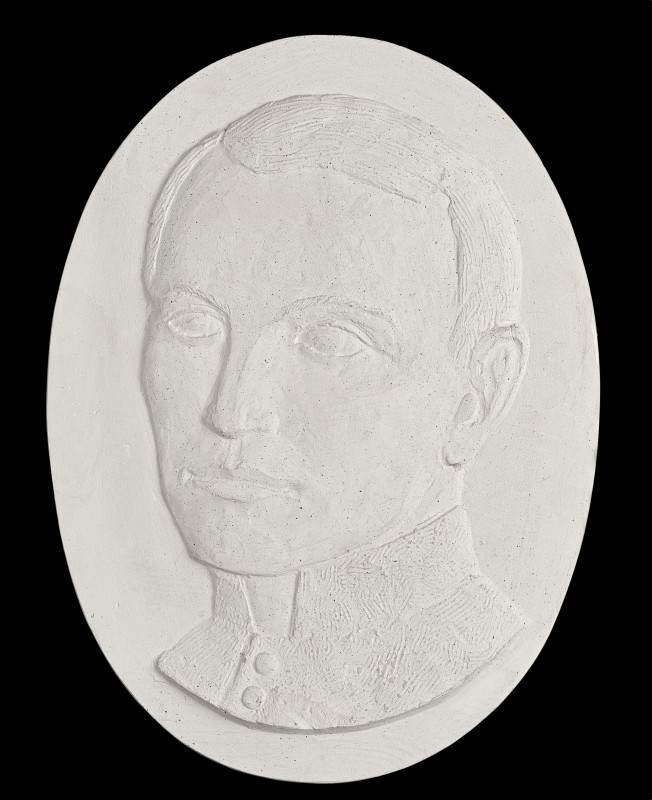 Medallion with portrait of  priest Ignacy Skorupka
