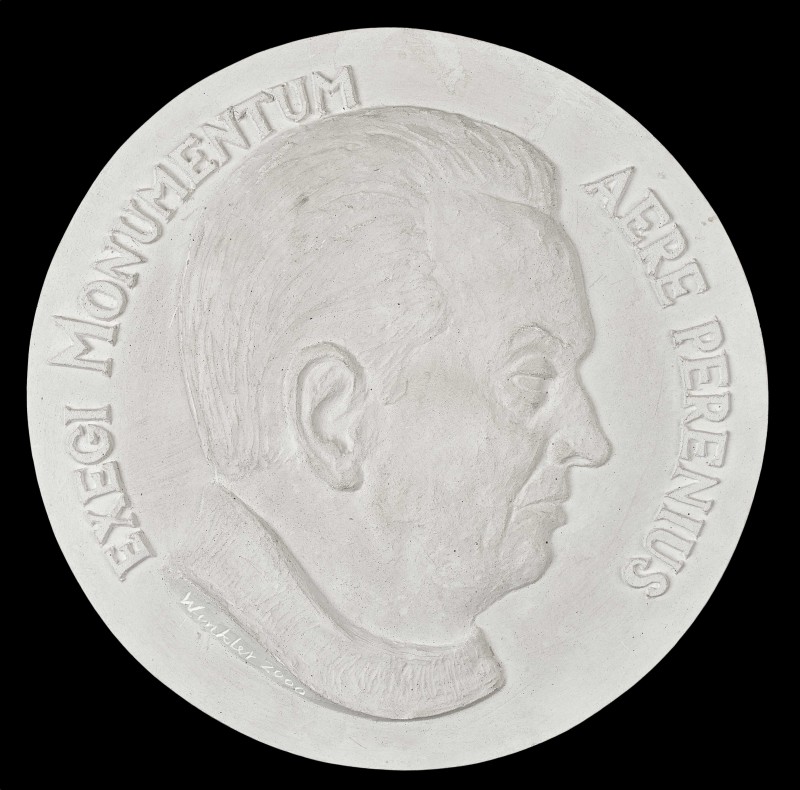 Medallion with portrait of Jacek Jabłoński - sculptor