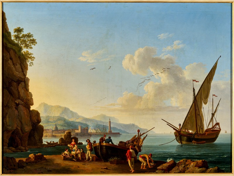 Fishermen with Boat on the Beach