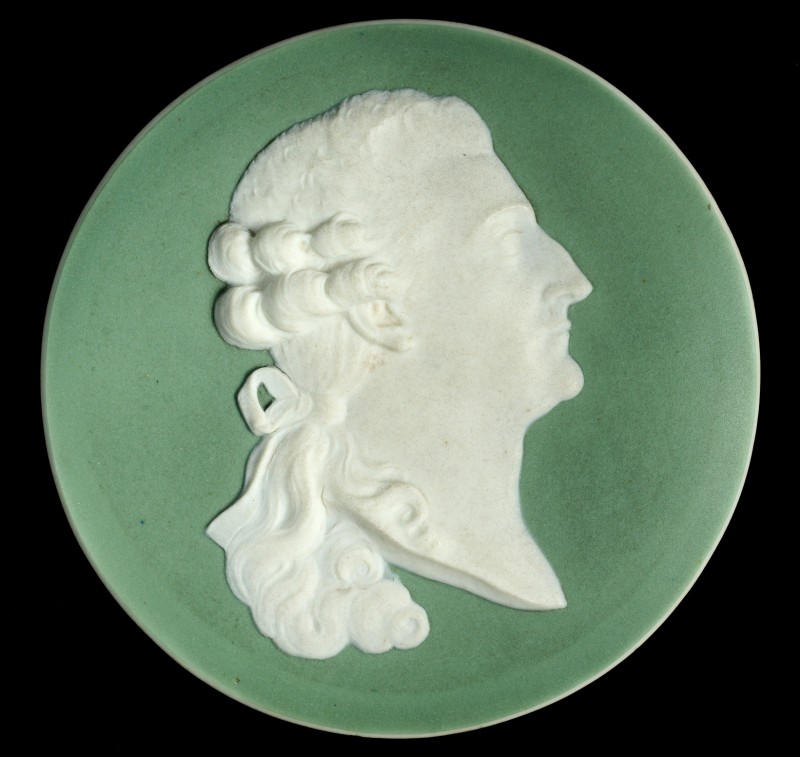 Medallion plaque with a profile of Stanisław August