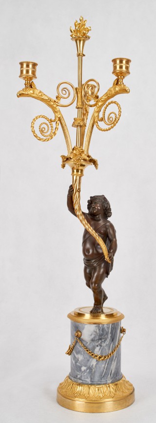 Candlestick with figure of child - 1