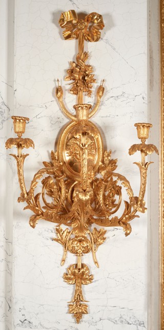 Three-sconce applique with a masque of Medusa - 1