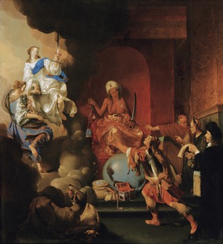 Injustice Enthroned (Satire of Louis XIV during the Dutch War (?))  - 1
