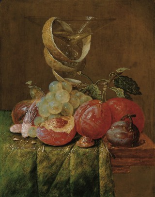 Still Life with Wine Glass, Fruits, and a Shrimp - 1