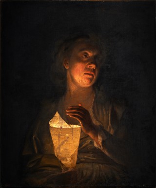 Woman with a candle - 1