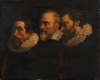 Guillame du Vair with Members of the Parlement of Paris (fragment of a damaged painting)