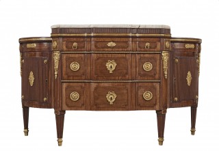 Neoclassical commode with marble top - 1