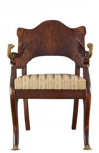 Empire armchair with heron motif - 1