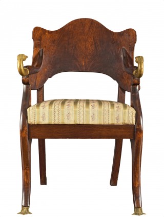 Empire armchair with heron motif - 1