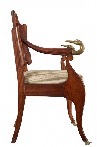 Empire armchair with heron motif - 3