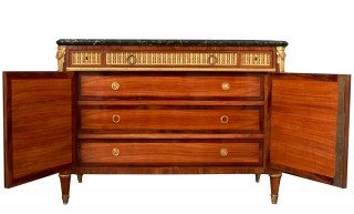 Louis XVI commode with drawer, for playing backgammon - 2