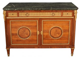 Louis XVI commode with drawer, for playing backgammon - 1