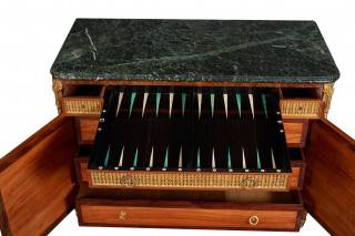 Louis XVI commode with drawer, for playing backgammon - 3