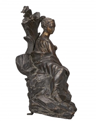 Andiron depicting the muse Erato - 2