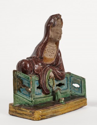 Figurine of Goddess Guanyin sitting at the fence
 - 2