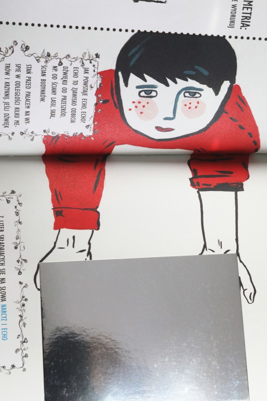 Rysunek w książce przedstawiający postać chłopca.